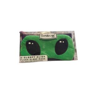 The Creme Shop A-Sleepy Alien Plush Sleep Mask Green Vegan Cruelty-Free New